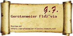 Gerstenmeier Flávia névjegykártya